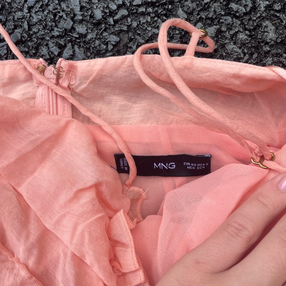 Mango Coral Ruffle Dress - Picture 3 of 4